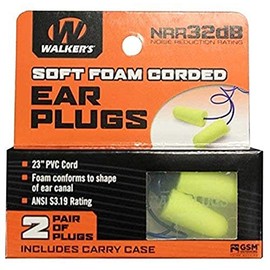 Walkers Soft Foam Corded Ear Plugs