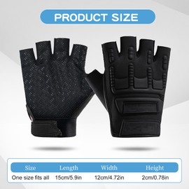 Hnonoxy Children's Half Finger Cycling Gloves Boys Gel Non-Slip BMX Cycling Gloves Mountain Bike MTB Gloves Mittens Tactical Bike Gloves Gym Sports for Scooter Skater Bicycle Climbing