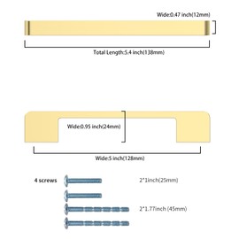 KNOKLOCK 10 Pack 5 Inch(128mm) Kitchen Cabinet Handles Brushed Gold Cabinet Pulls Kitchen Cabinet Hardware Drawer Pulls for Cupboard Wardrobe