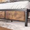 VECELO Queen Size Bed Frame with Wood Headboard and Footboard,