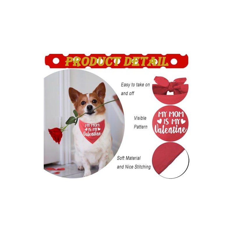 Bandana para perro del día de San Valentín, bufanda roja