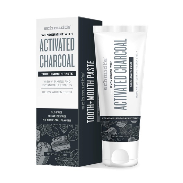 Schmidt's Toothpaste (for fresh breath activated charcoal without fluoride) 1 piece (100 ml)