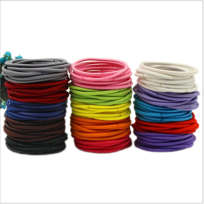 FEIFEI'S BOW 50Pcs Girls Women 2.5mm Thin School Uniform Endless