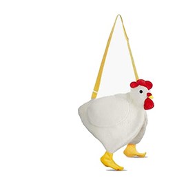 Chicken Purse Chicken Bag Hen Bag Handbag Fluffy Hen Crossbody Bag Chicken Gift Bag Plush Handbag Cartoon Shoulder bag Funny Purses For Girl Women Chicken Costume Messenger Bag Fun Cartoon Handbag