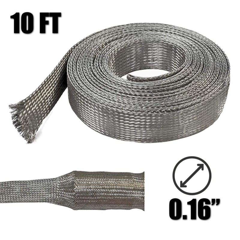 Electriduct 1/4" Tinned Copper Metal Braid Sleeving Flexible EMI RFI