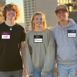 Hello My Name is Stickers, 120PCS Name Tag Stickers, 3" x 2.5" Self-Adhesive Name Labels for Classroom, Meetings, Parties, Events, Kids & Adults – Easy-Write, No-Smear, Strong Hold