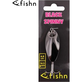 FISHN Black Spinner 14.5gr, 4.8cm - The ultimate spinner for fishing for pike, salmon, pikeperch, trout, perch (Flash Red)