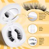 QUEWEL Magnetic Lashes Natural Look, 1 Pair Reusable Magnetic Eyelashes