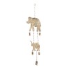 Deco 79 Metal Elephant Windchime with Bells, 10" x 2"