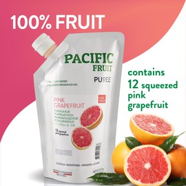 PACIFIC FRUIT - Pink grapefruit juice no sugar added - Grapefruit juice 100 percent – 100% FRUIT