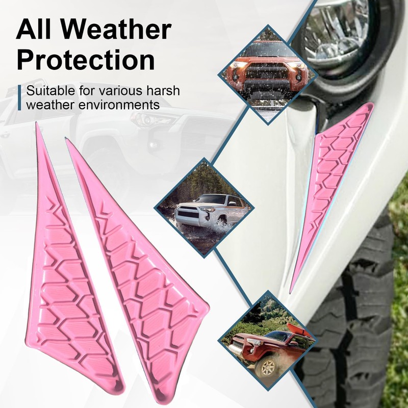2Pcs Metal Front Fog Light Decals Compatible with Toyota 4Runner