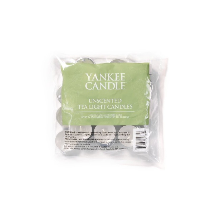 Yankee Candle 609032611811 tealight (Bag of 25) unscented, one Size,