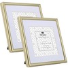 4x4'' Sqaure Simply Gold Metal Picture Frame With Mat for