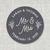 Mr and Mrs Stickers, Wedding favor stickers, Engagement Envelope Seals,