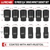 LLNDEI 3/4 inch Drive Impact Socket Set, 12 Piece Heavy