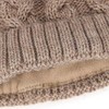 Neverless Ladies Knitted Fur Pom Pom Faux Fur Winter Hat