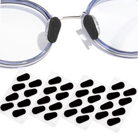 Nose Pads Self Stick Foam Eye Glass Nose Pads Anti Slip Eyeglass Nose Pads for Sunglasses Glasses Children's Glasses 16 Pairs (Black Color/1.5mm)