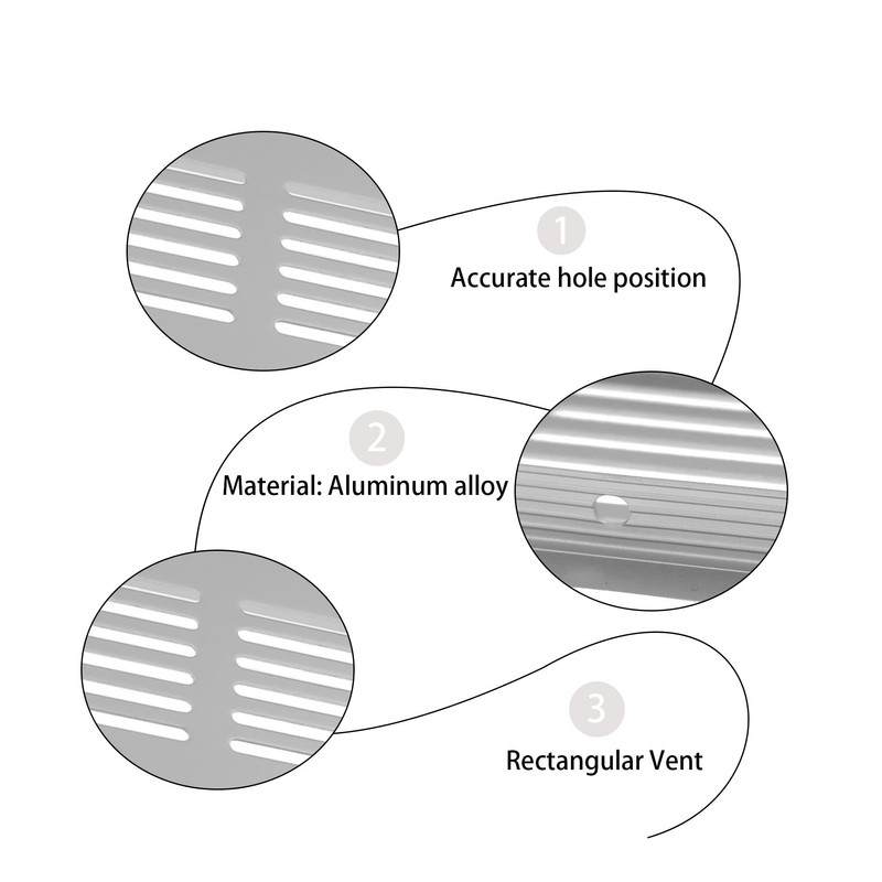 2PCS Air Vent Cover,TTZEZE Aluminium Alloy Rectangle Vent Covers for