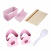 GVSAVY 3-Pack Sushi Molds, 1 Sushi Roll Mat, 1 Rice