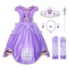 JerrisApparel Girls Princess Sofia Costume Floor Length Birthday Party Dress