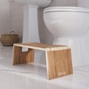 Squatty Potty Oslo Teak Folding Toilet Stool – Compact, Stylish,