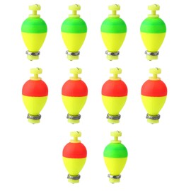 10pcs Fishing Bobbers Floats, Foam Snap on Weighted Bobbers Floats Water Drop Shaped Slip Bobber Tackle Accessories Supplies for Fishing Bluegill Crappie Panfish Bass Trout