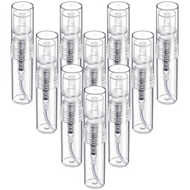 Fandamei Mini Spray Bottle, 10 Pack 2ml Mini Plastic Spray Bottle Empty, Fine Mist Refillable Perfume, Small Perfume Spray Bottle, Tiny Plastic Portable Travel Bottle, Clear