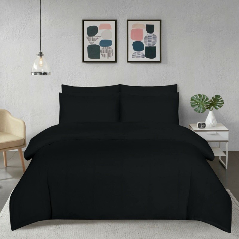 100% Egyptian Cotton Duvet Cover Set |200 Thread Count Plain