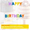 Multicoloured Happy Birthday Candles, 13 Rainbow Lettered Birthday Candles on