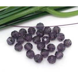 Pack of 200 PCs Purple Crystal Quartz Faceted Round Beads 5000 4mm, Jewellery Making