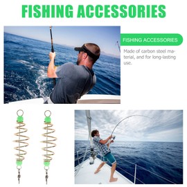 BESPORTBLE Bait 24 Pcs Fishing Carp Feeder - Carp Fishing Equipment, Olive Shape Luminous Spring Fishing Feeder Bait Holders, Method Feeders Carp Fishing 8X3X3CM Fishing Accessories