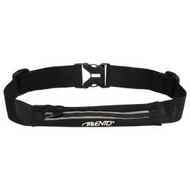 Schreuders Sport Unisex's 21PA Waistbelt with Expandable Bag, Black/Silver, One Size