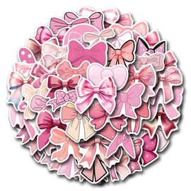 110Pcs Coquette Bows Stickers,Cute Pink Stickers,Vintage Bows Aesthetic Stickers Decals for Kids Adults Girls Women,Vinyl Waterproof Bows Stickers for Water Bottle Laptop Phone Journal