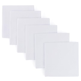 NIMeng Handkerchiefs for Men Pure Cotton Soft White Hanky Handkerchieves