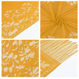 Yetuab 2PCS Pashmina Scarf,Shawls and Wraps,Shawl Wraps for Women Wedding,Shawls and Wraps for Evening Dresses,White Shawl for Women Dressy,Lace Shawl,Crochet Shawl,Fringe Shawl,1920s Shawl