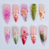 Petal Whispers,Custom Press On Nails Stiletto Nails, Handmade Nail Set,