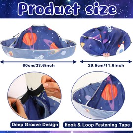 FEBSNOW Kids Hair Cutting Cape, Cartoon Prints Adjustable Haircut Cape Umbrella for Kids Adults Home Salon Barber Supplies