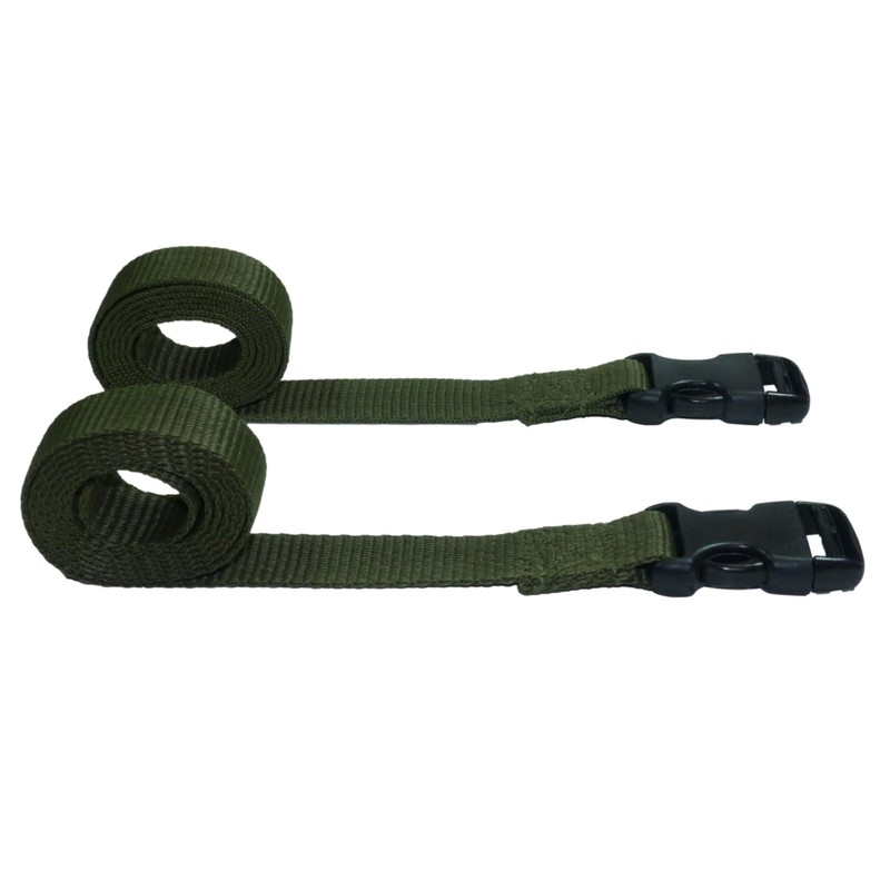 Webbing Strap with Quick Release Buckle, Pack of 2 (Olive