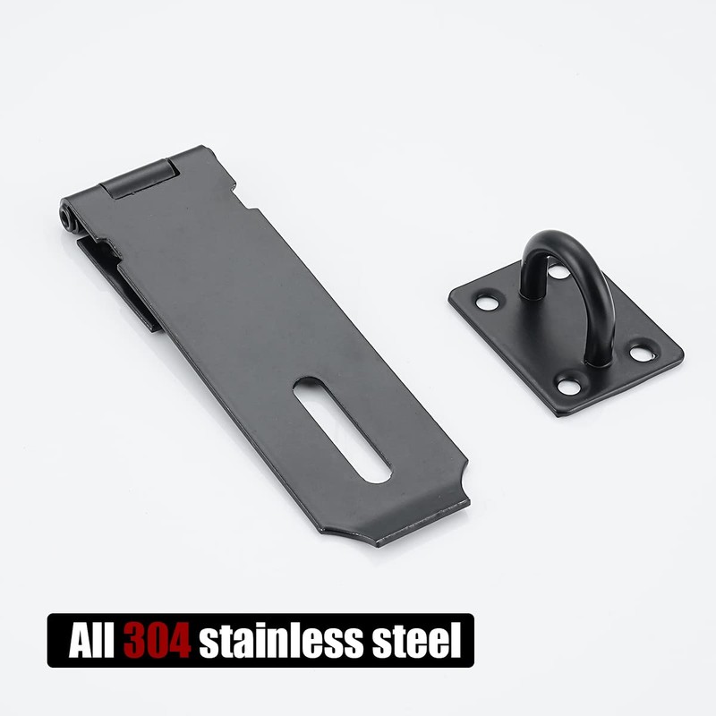 JQK Door Hasp Latch Lock, 5 Inch 304 Stainless Steel