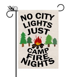 Camper Garden Flag Vertical Burlap Double Sided Farmhouse Outdoor Lawn Yard Decor 12.5 x 18 Inch