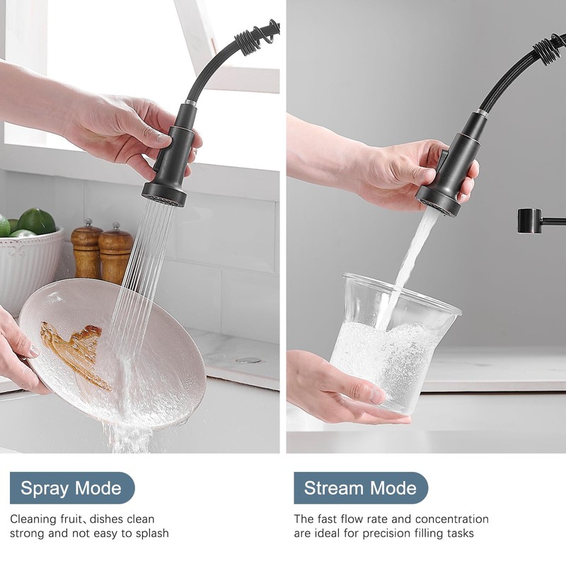 Oil Rubbed Bronze Kitchen Faucet,AIMADI Commercial Single Handle Single Hole