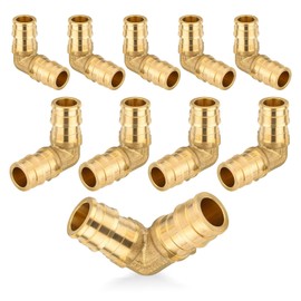 (10-Pack) Seelink PEX-A Expansion Fittings, 1/2 Inch PEX-A Elbow, Brass Expansion Pipe Fittings, for PEX Tubing Pipe Hose Fittings, ASTM F1960