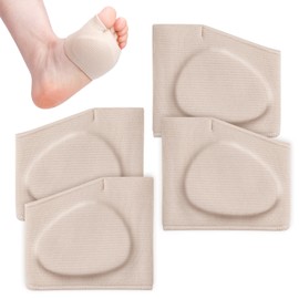 2 Pairs of Metatarsal Pads for Men and Women, Comfortable Fabric Ball of Foot Pads, Perfect Padding for Forefoot and Sole for Standing, Walking and Running (L)