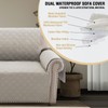 PrinceDeco Loveseat Covers for 2 Cushion Couch Waterproof Sofa Covers