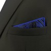 S&W SHLAX&WING Suit Men's Pocket Square Blue Navy Paisley Handkerchief