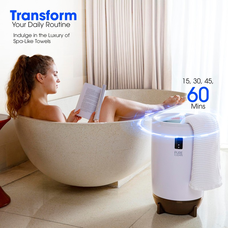 PURE CLEAN Towel Warmers Bucket, with Customized Fragrance for Spa