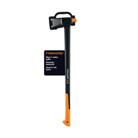 Fiskars X27 Super Splitting Axe, 36" Wood Splitting Axe for Medium to Large Size Logs with Shock-Absorbing Handle, Split Firewood, Forged Steel Blade, Bushcraft Gear and Camping Hatchet