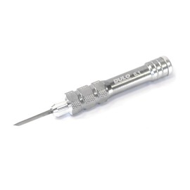 DULO Chisel with Grip [Tungsten Blade PRO] Sujibori Tool for Plastic Models, Width 0.003-0.04 inches (0.075-1 mm), Single Item (Width 0.004 inches (0.1 mm)