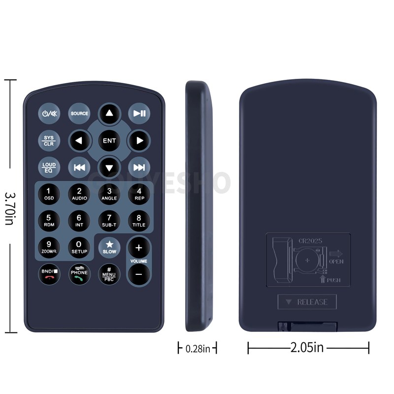 ZWP Replacement Remote Control for BOSS Audio System BVB9395RC BV9395B