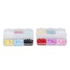 2 Boxes 12 Grids 3D Flower Nail Charms Resin DIY